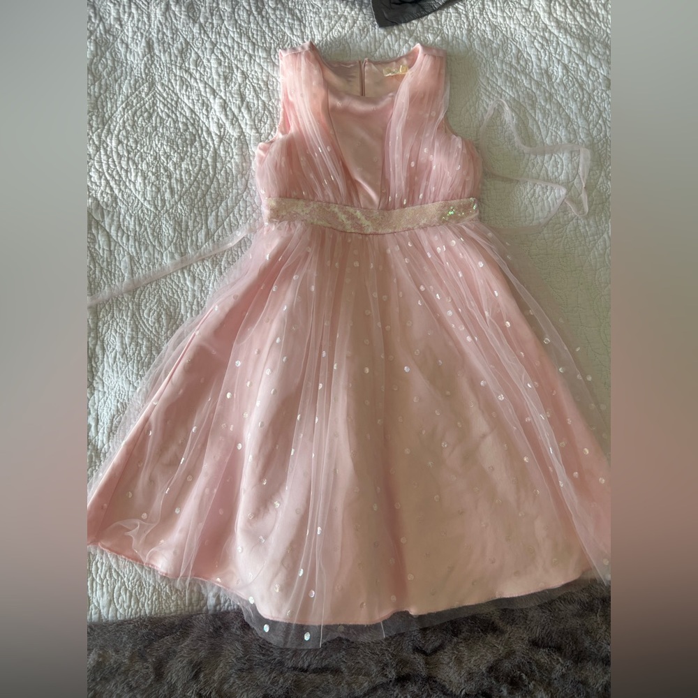 Girls pink formal dress
